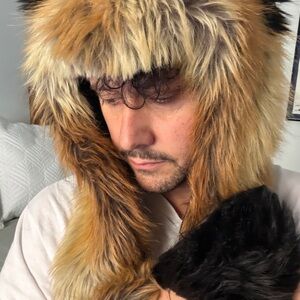 SpiritHoods Red Fox Faux Fur Hood Festival Rave Coachella Unisex